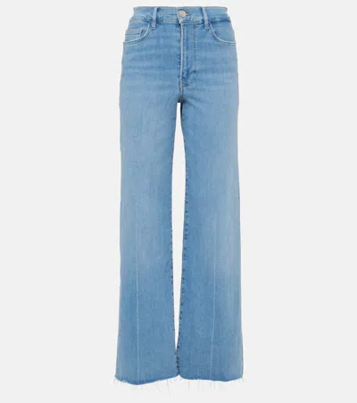 Frame Le Slim Palazzo High-rise Wide-leg Jeans In Blue