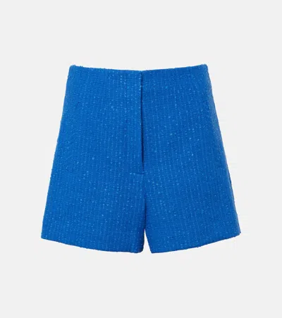 Veronica Beard Jazmin Tweed Shorts In Cobalt