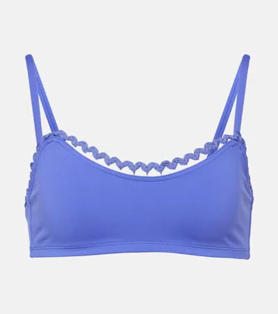 Eres Move Ricrac-trimmed Bikini Top In Purple