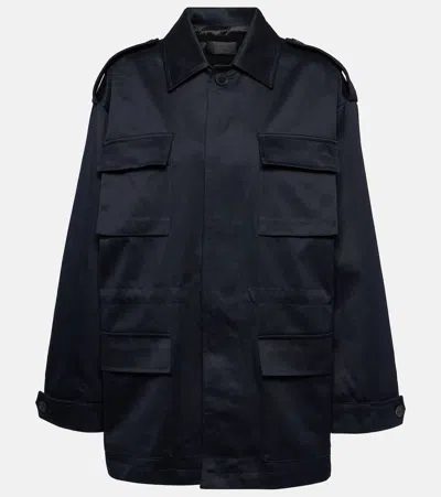 Nili Lotan Lorenzo Cotton-twill Jacket In Black