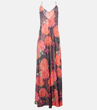 Bananhot Floral Maxi Dress In Multicoloured