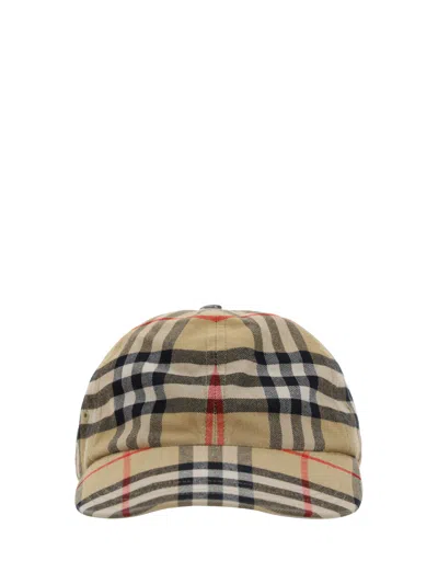 Burberry Checked Hat In Multicolor