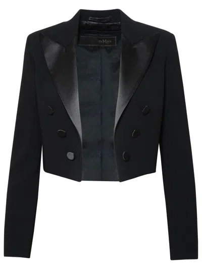 Max Mara Woman  'diletta' Black Cady Jacket