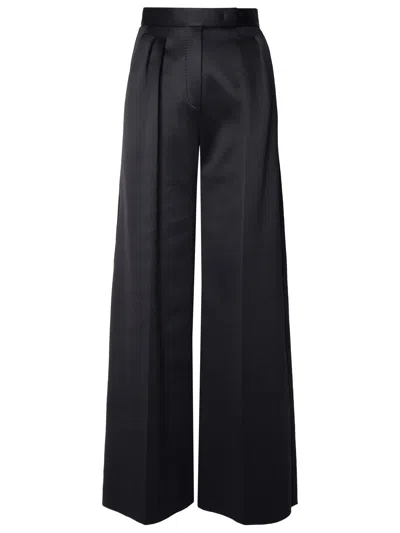 Max Mara Woman  'zinnia' Black Cotton Blend Pants