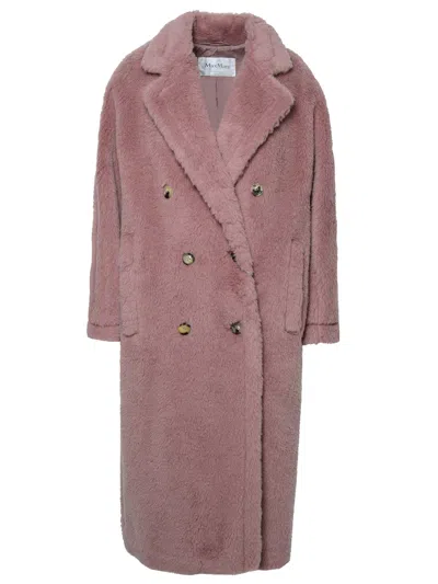 Max Mara Zitto Alpaca-blend Teddy Coat In Pink