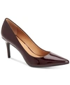 Calvin Klein Women's Gayle Pointed-toe Pumps Women's Shoes In Oxblood