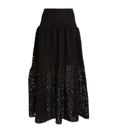 Me+em Broderie Anglaise Maxi Skirt In Black