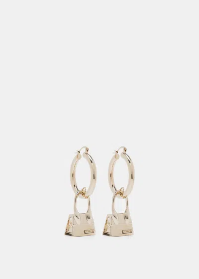 Jacquemus Gold Les Creoles Chiquito Earrings In Light Gold