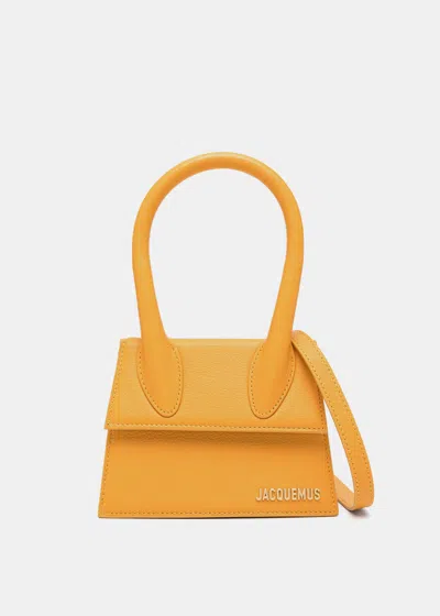 Jacquemus Le Chiquito Moyen Tote Bag In Dark Orange