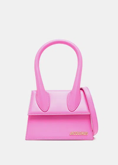 Jacquemus Le Chiquito Moyen Bag In Neon Pink