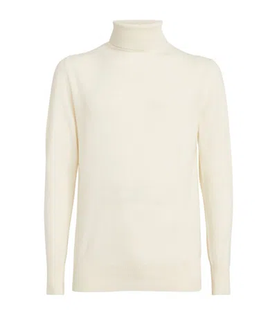 Lardini Cashmere Rollneck Sweater In White