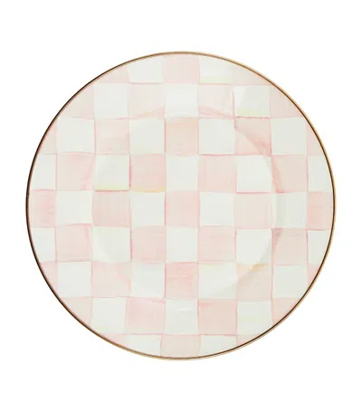 Mackenzie-childs Rosy Check Dinner Plate (25cm) In Pink