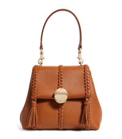 Chloé Small Leather Penelope Shoulder Bag In Brown