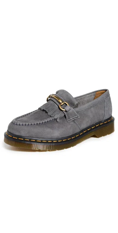 Dr. Martens' Adrian Snaffle Loafers Washed Denim In Gray