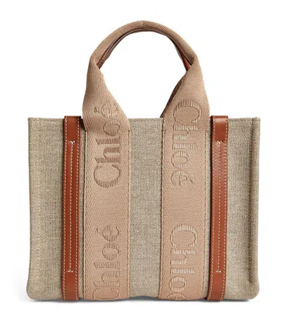 Chloé Small Woody Tote Bag In Brown
