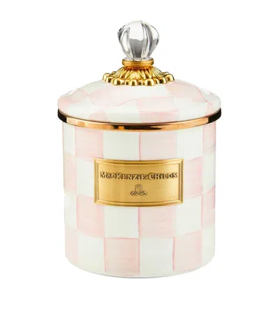 Mackenzie-childs Small Rosy Check Canister (12cm) In Pink