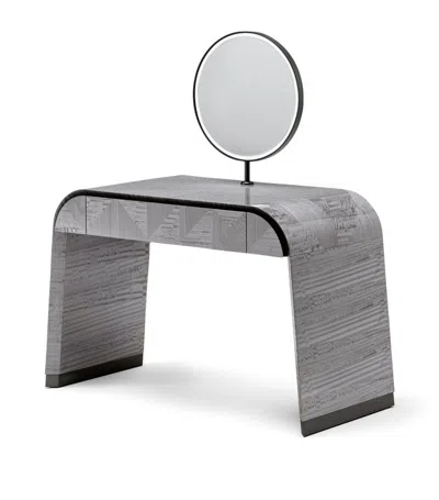 Giorgio Collection Moonlight Vanity Desk And Mirror In Grey