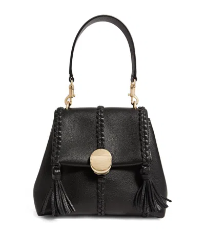 Chloé Small Leather Penelope Shoulder Bag In Black