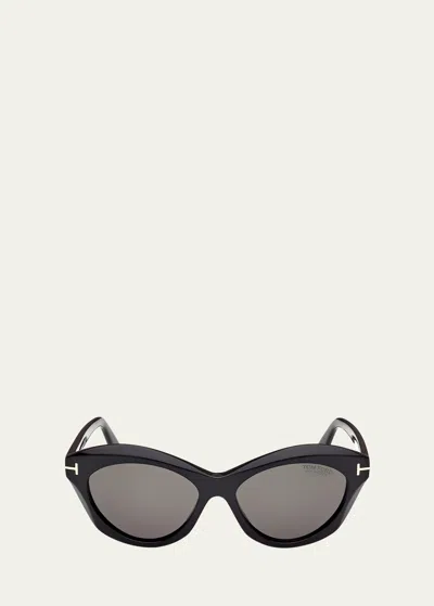 Tom Ford Toni Butterfly-frame Sunglasses In Black