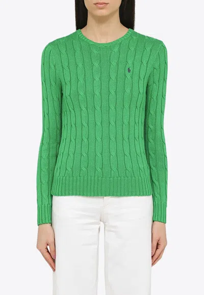 Polo Ralph Lauren Cable Knit Jumper In Green