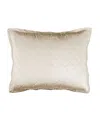 Lili Alessandra King Chloe Velvet Sham In Ivory