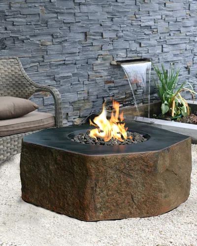 Elementi Columbia Outdoor Fire Pit Table With Propane Gas Assembly In Multi
