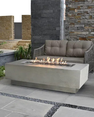 Elementi Granville Outdoor Fire Pit Table With Natural Gas Assembly In Gray