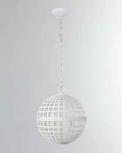 Visual Comfort Signature Mill Small Globe Lantern By Aerin In White