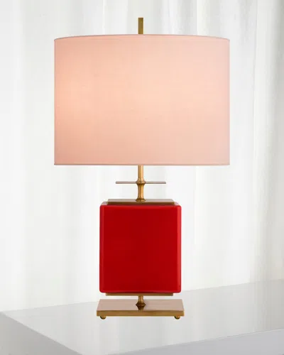 Visual Comfort Signature Beekman Small Table Lamp In Red
