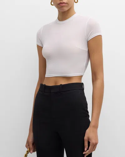 Laquan Smith Crop Top In White