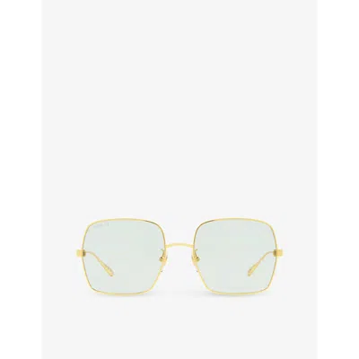 Gucci Women's Sunglasses, Gg1434s Gc002133 In Gold,green