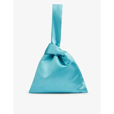 Lk Bennett Womens Blu-blue Taylor Loop-through Satin Handbag