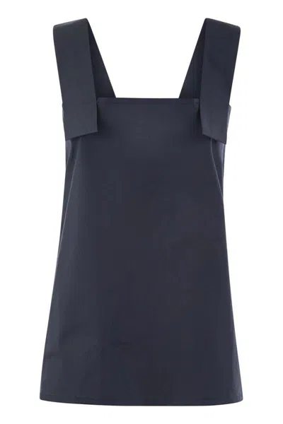 Antonelli Cotton Flared Top In Blue