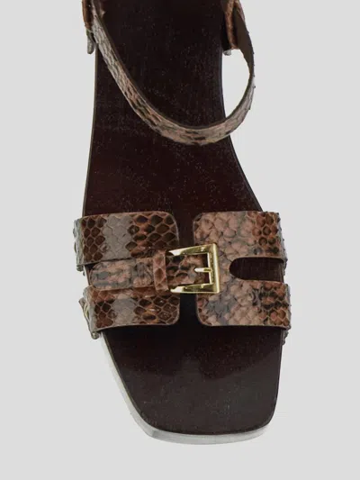 Clove Platform Sandal In Brown