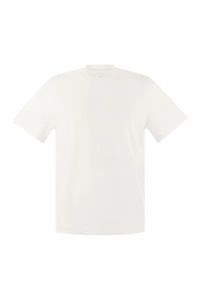 Fedeli Short-sleeved Cotton T-shirt In White