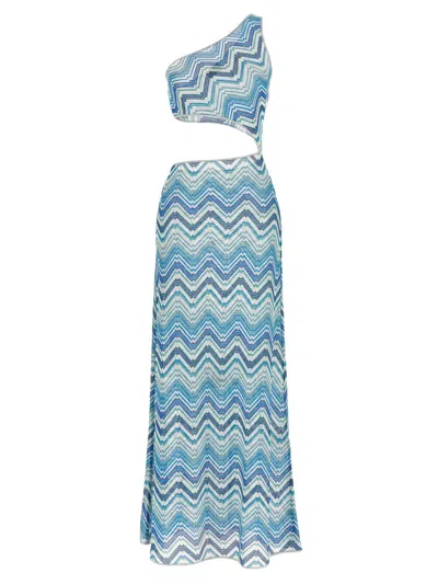 Missoni 'cover Up' Long Dress In Blue
