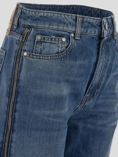 Stella Mccartney Zipped Straigth-leg Jeans In Blue