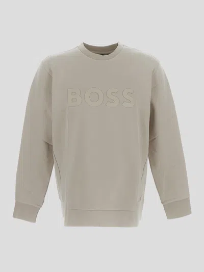 Hugo Boss Boss Sweaters In Lightbeige