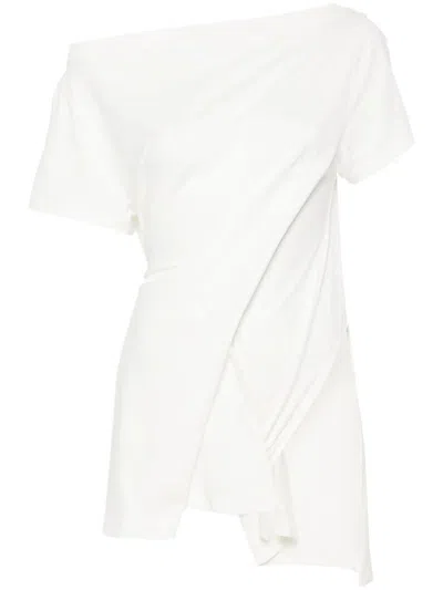 Courrèges Asymmetrical Body T-shirt Clothing In White