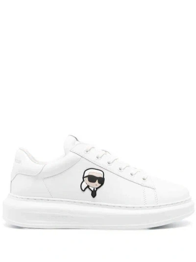 Karl Lagerfeld Man Trainers White Size 13 Leather