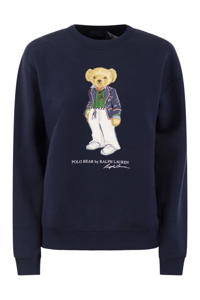 Polo Ralph Lauren Polo Bear Fleece Pullover In Navy