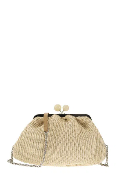 Weekend Max Mara Fortuna - Pastry Bag Medium Raffia Effect In Cream