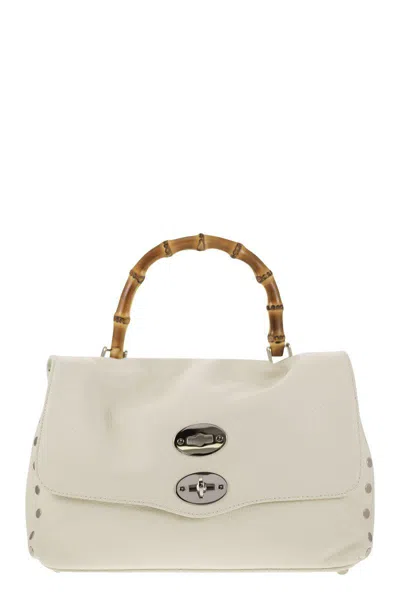 Zanellato 068010-0950000-z1190 White Postina Daily S Bamboo Leather Handbag