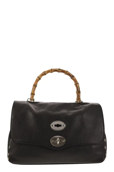 Zanellato Postina - Daily S Bag With Bamboo Handle In Black