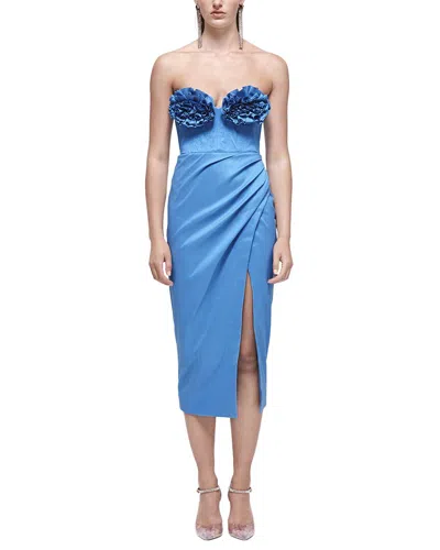 Rachel Gilbert Gerafftes Romy Kleid In Blue