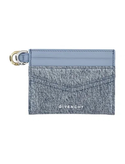 Givenchy Women's Voyou Card Holder In Denim In Medium Blue