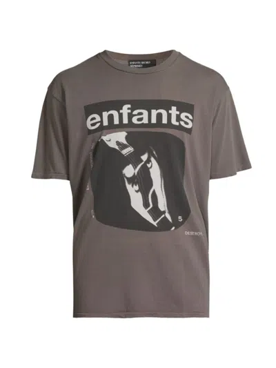 Enfants Riches Deprimes Logo-print Cotton-jersey T-shirt In Gray