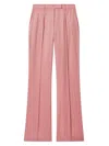 Reiss Womens Pink Millie Flared-leg High-rise Woven Trousers