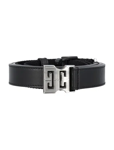Givenchy 4g Release Buckle Leather Belt In Black