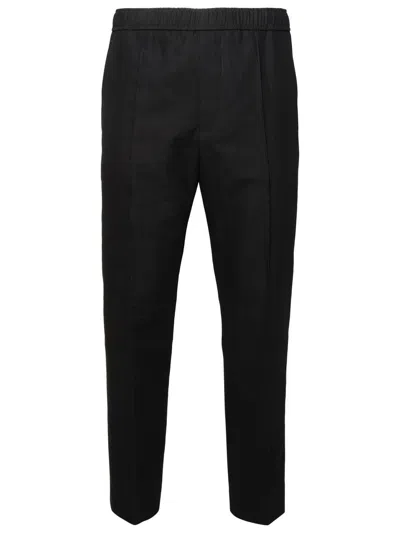Lanvin Black Linen Blend Trousers